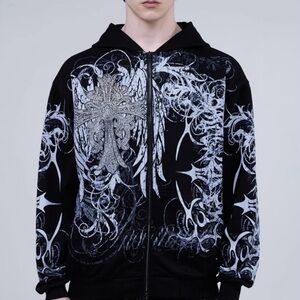 Insomnia Visuals Black Eclipse Zip Hoodie